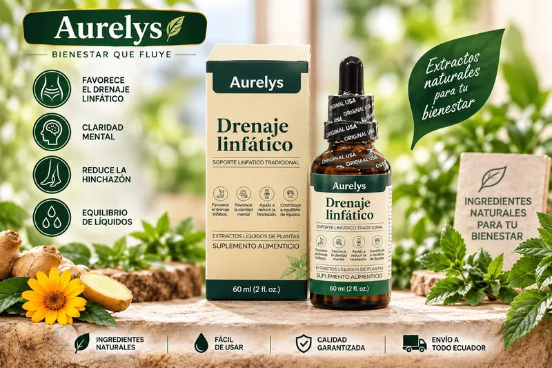drenaje aurelys 60ml frasco de vidrio